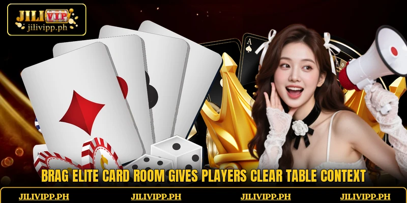 Brag Elite card room gives players clear table context