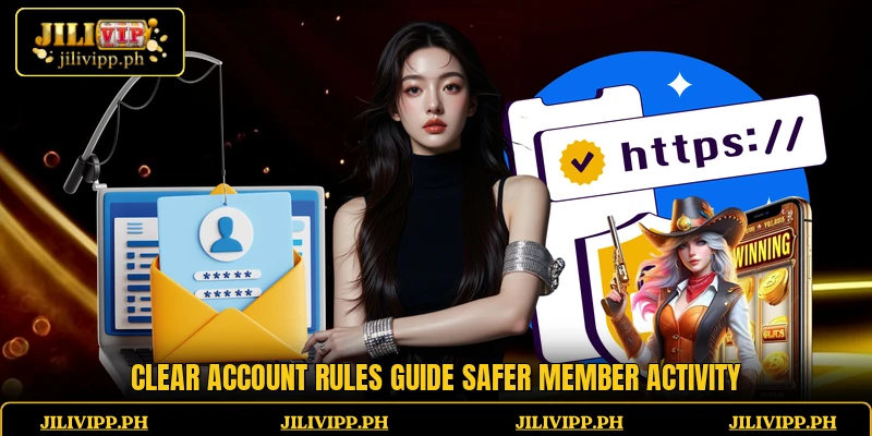 Clear account rules guide safer member activity