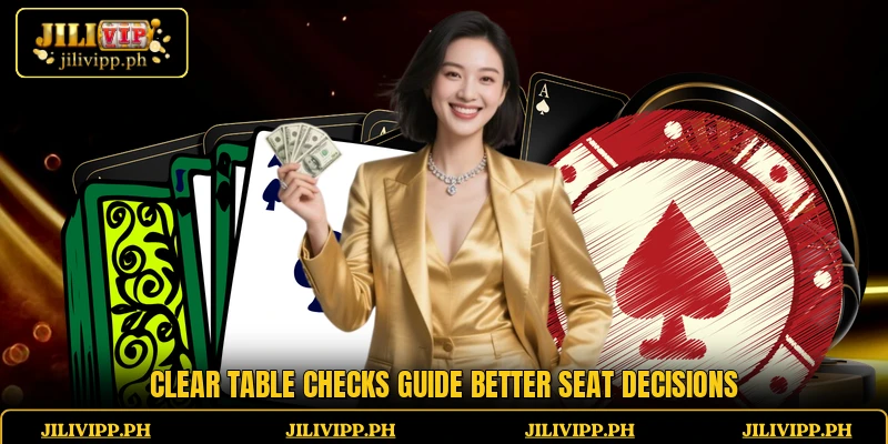Clear table checks guide better seat decisions