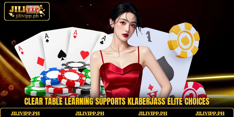 Clear table learning supports Klaberjass Elite choices