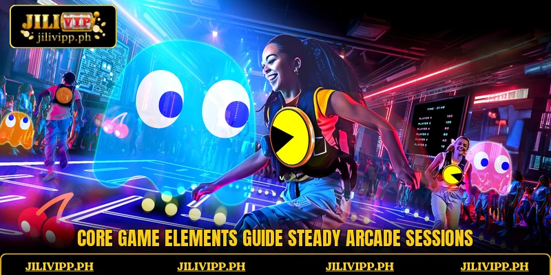 Core game elements guide steady arcade sessions