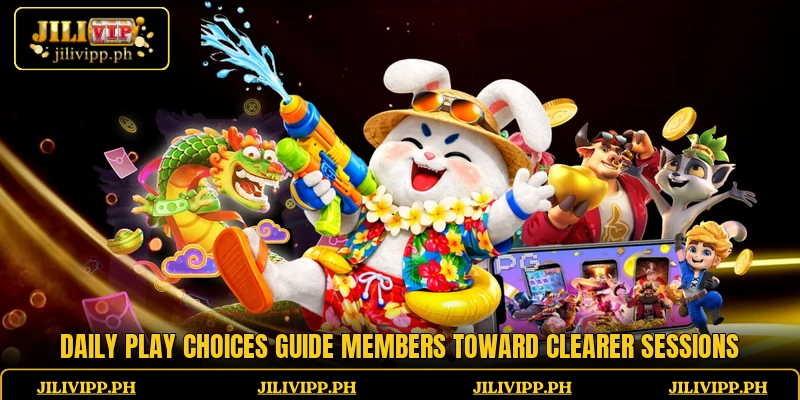 Daily play choices guide members toward clearer sessions