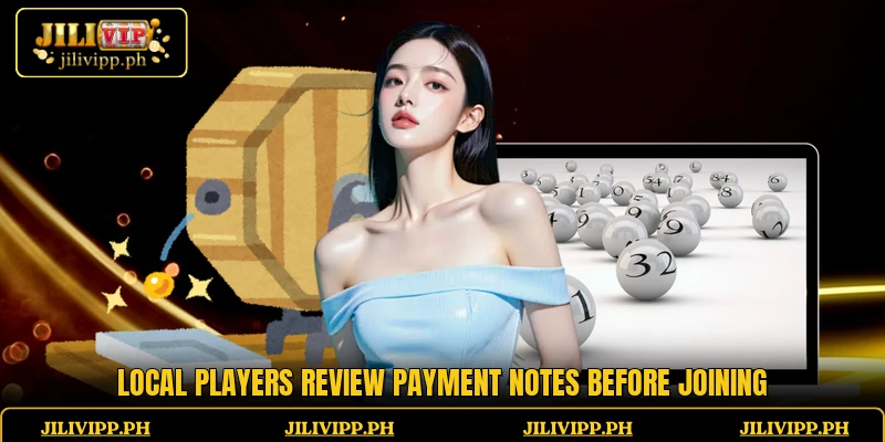 Local players review payment notes before joining