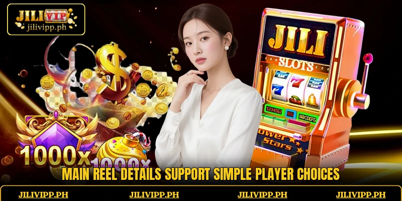 Main reel details support simple player choices