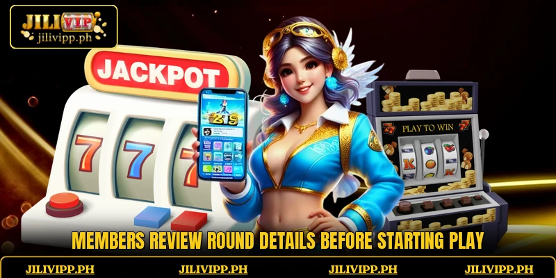 Members review round details before starting play