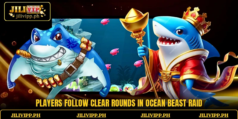 Players follow clear rounds in Ocean Beast Raid