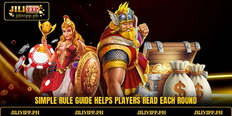 Simple rule guide helps players read each round