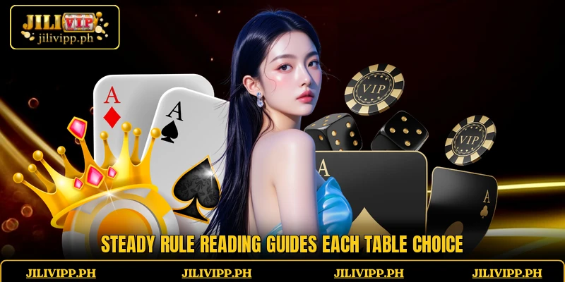 Steady rule reading guides each table choice